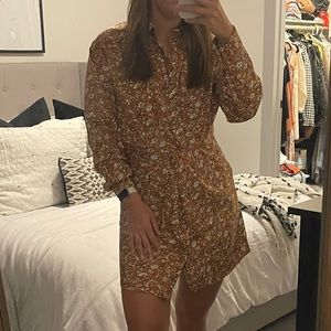 Brown Floral Dress